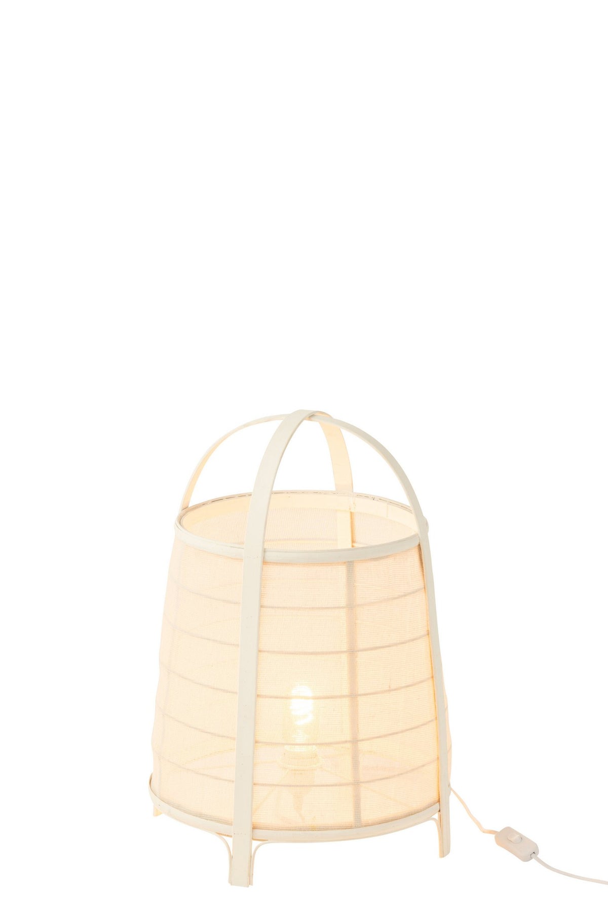 J-Line lamp Rya - katoen/bamboe - wit - large