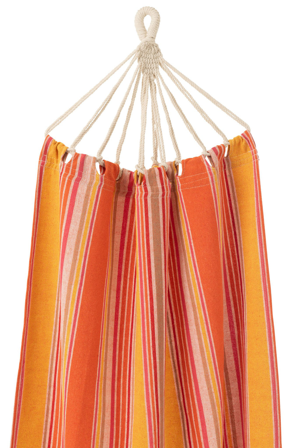 J-Line Hangmat Strepen Katoen/Polyester Oranje+Mix