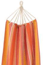 J-Line Hangmat Strepen Katoen/Polyester Oranje+Mix