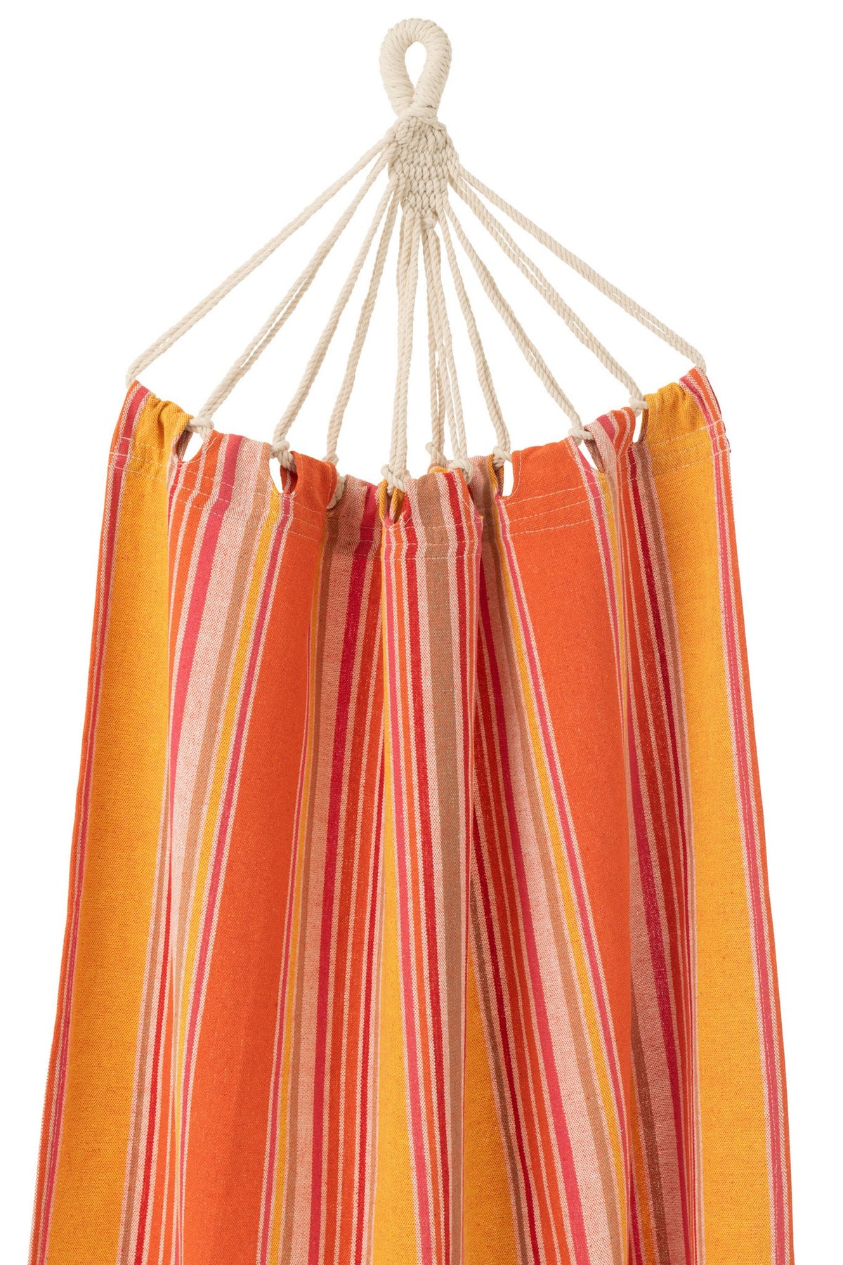 J-Line Hangmat Strepen Katoen/Polyester Oranje+Mix