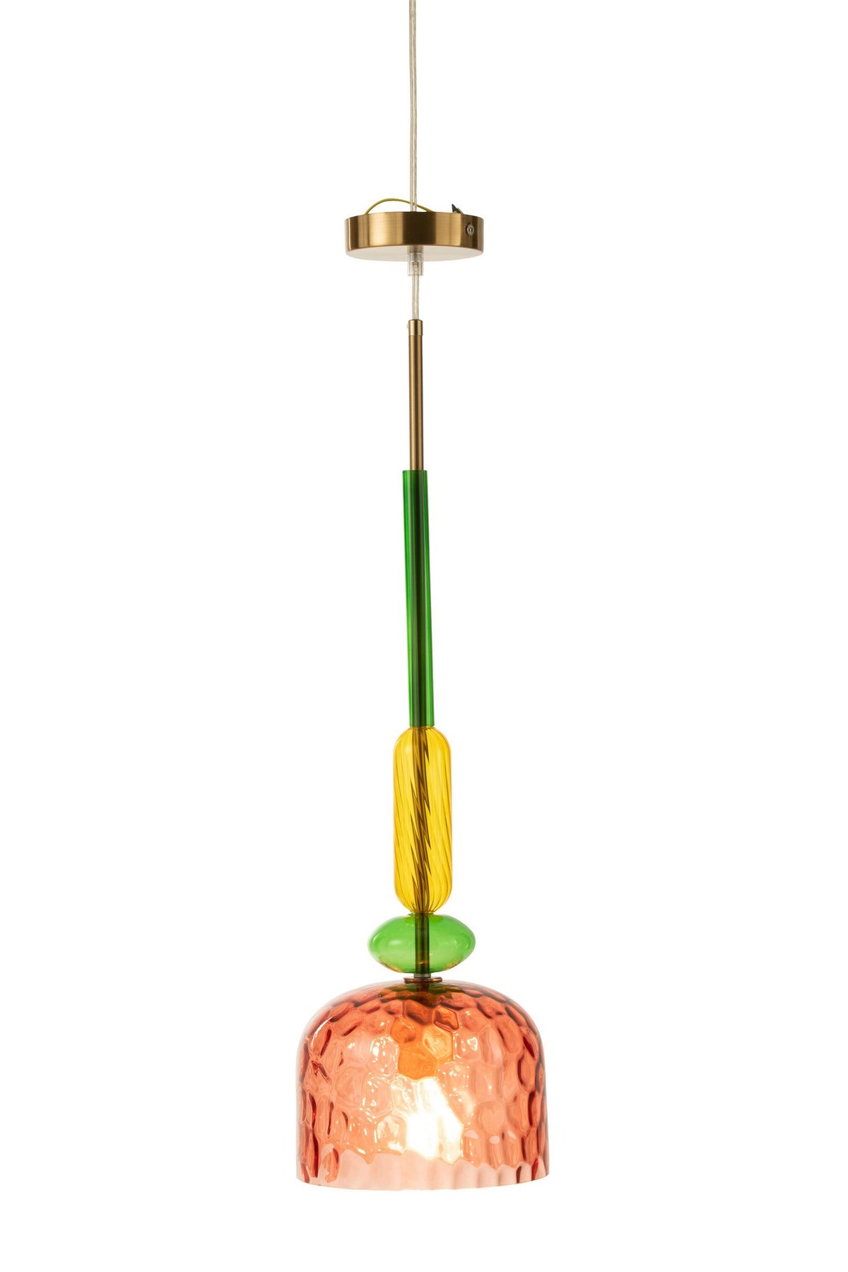 J-Line Plafondlamp Fiona Glas Mix