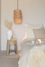 J-Line decoratie tak Tarwe - kunststof - creme/wit