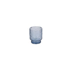 Glas 30cl blauwgrijs Flora - Set van 4