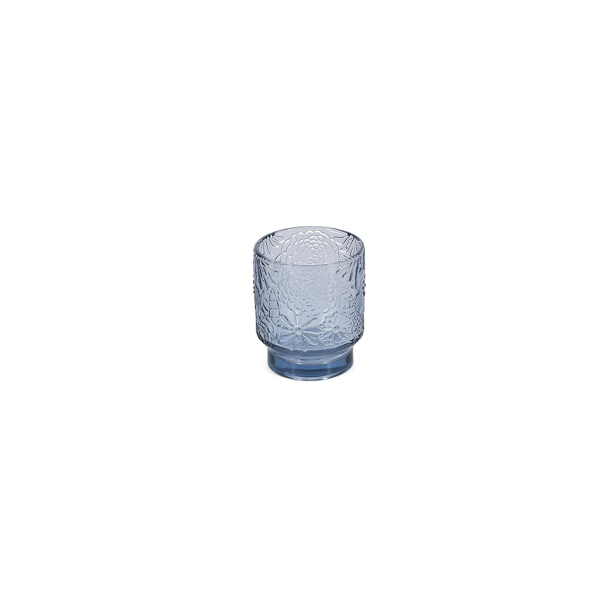 Glas 30cl blauwgrijs Flora - Set van 4