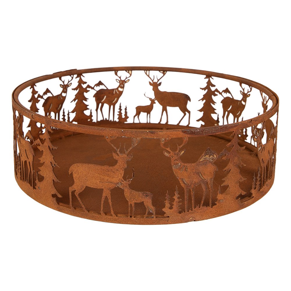 Decoratie schaal Dieren Bruin Metaal