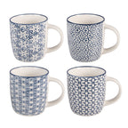 Mok Set van 4 300 ml Wit Porselein