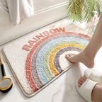 Rainbow Superzachte antislip 2000 GSM-microvezelbadmat 40x60 cm, verpakking van 1 | Superabsorberende vloerkeukendeurmat