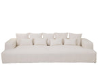 J-Line Hoes Voor Zetel+9 Kussens Diep Monaco Linnen Xxl Marshmallow Wit
