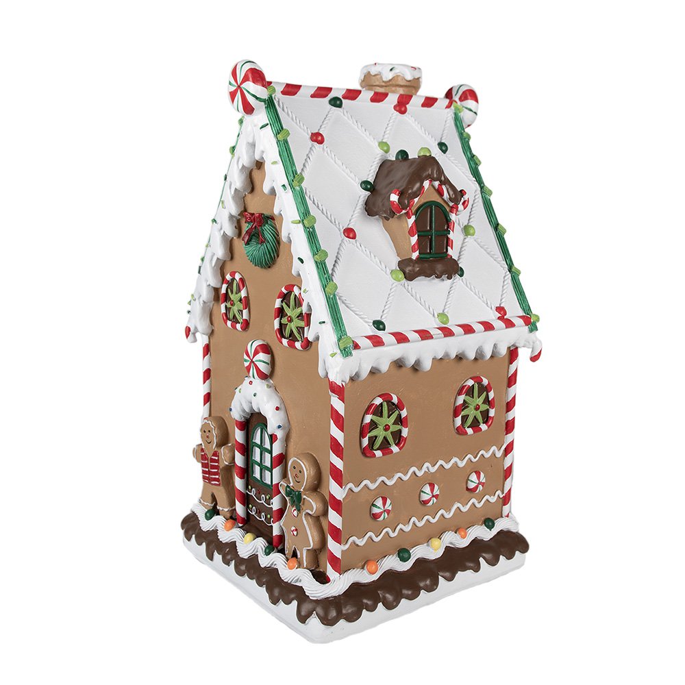 Gingerbread house 28x28x51 cm Bruin Polyresin Peperkoekhuisje