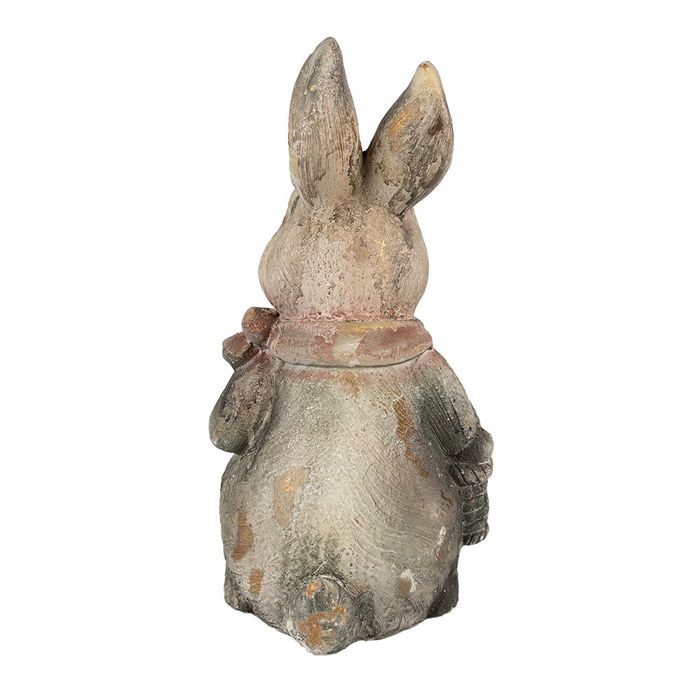 Decoratie Beeld Konijn 41 cm Grijs Bruin Magnesium (MGO)