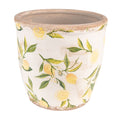 Bloempot Ø 17x16 cm Geel Keramiek Citroen Bloempot Binnen