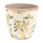 Bloempot Ø 17x16 cm Geel Keramiek Citroen Bloempot Binnen
