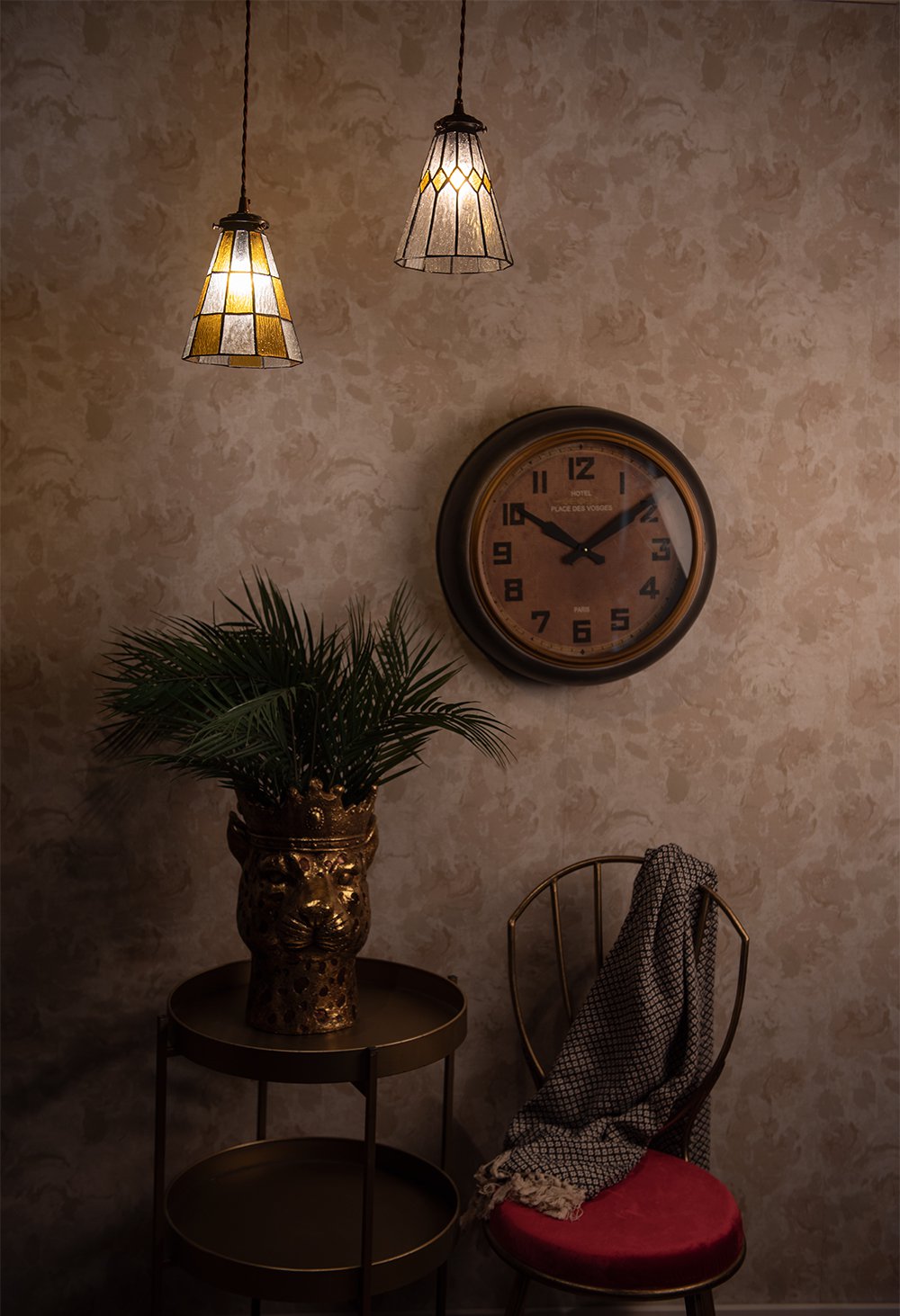 Hanglamp Tiffany Ø 15x115 cm transparant Glas Hanglamp Eettafel