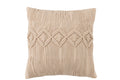 J-Line kussen Cosy - katoen - beige - large