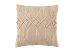 J-Line kussen Cosy - katoen - beige - large