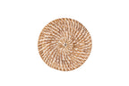 Glazen achtbaan rattan - set/6 - dia 10 cm