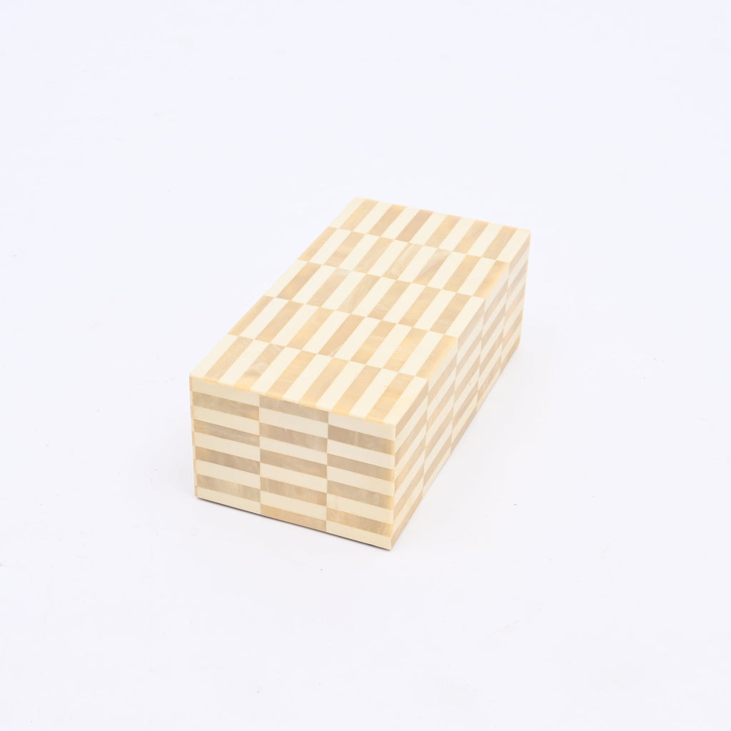 Alicia ivoorkleurige hars opbergdozen - Set van 3