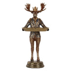 Decoratie Beeld Hert 16x15x36 cm Bruin Kunststof