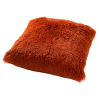 Nederlands Decor Fluffy - Decoratief kussen 60x60 cm - Super Soft - XL Cushion - Potters Clay - Orange