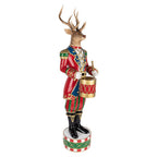 Kerstdecoratie Beeld Hert 25x22x82 cm Bruin Kunststof