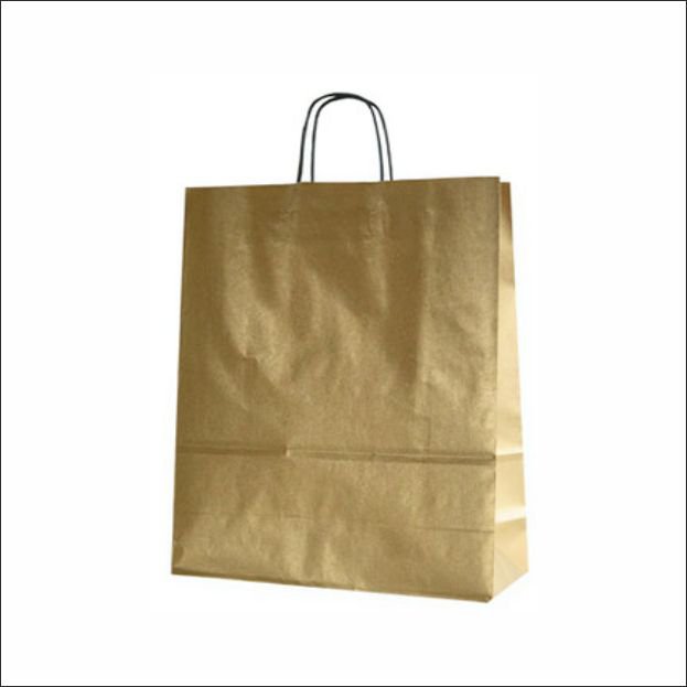 Papieren Tas - (M) – Goud - (250 Stuks)