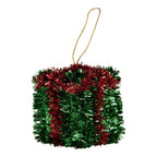Kersthanger Cadeau 6x6x6 cm Groen Kunststof