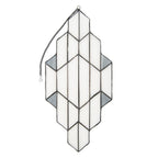 Glaspaneel Tiffany 23x50 cm Wit Grijs Glas Glaskunst