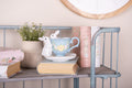 Decoratie Beeld Konijnen 13x16x12 cm Wit Blauw Kunststof