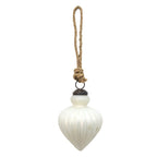 Kerstbal Ø 8 cm Wit Glas Kerstdecoratie
