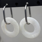 Oorbel met schelp hangers parelmoer
