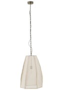 J-Line Plafondlamp Peer Linnen/Ijzer Wit Large
