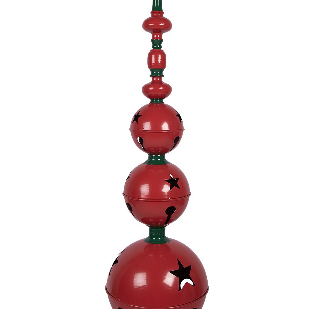 Kerstdecoratie Beeld Ø 31x153 cm Rood Groen Metaal