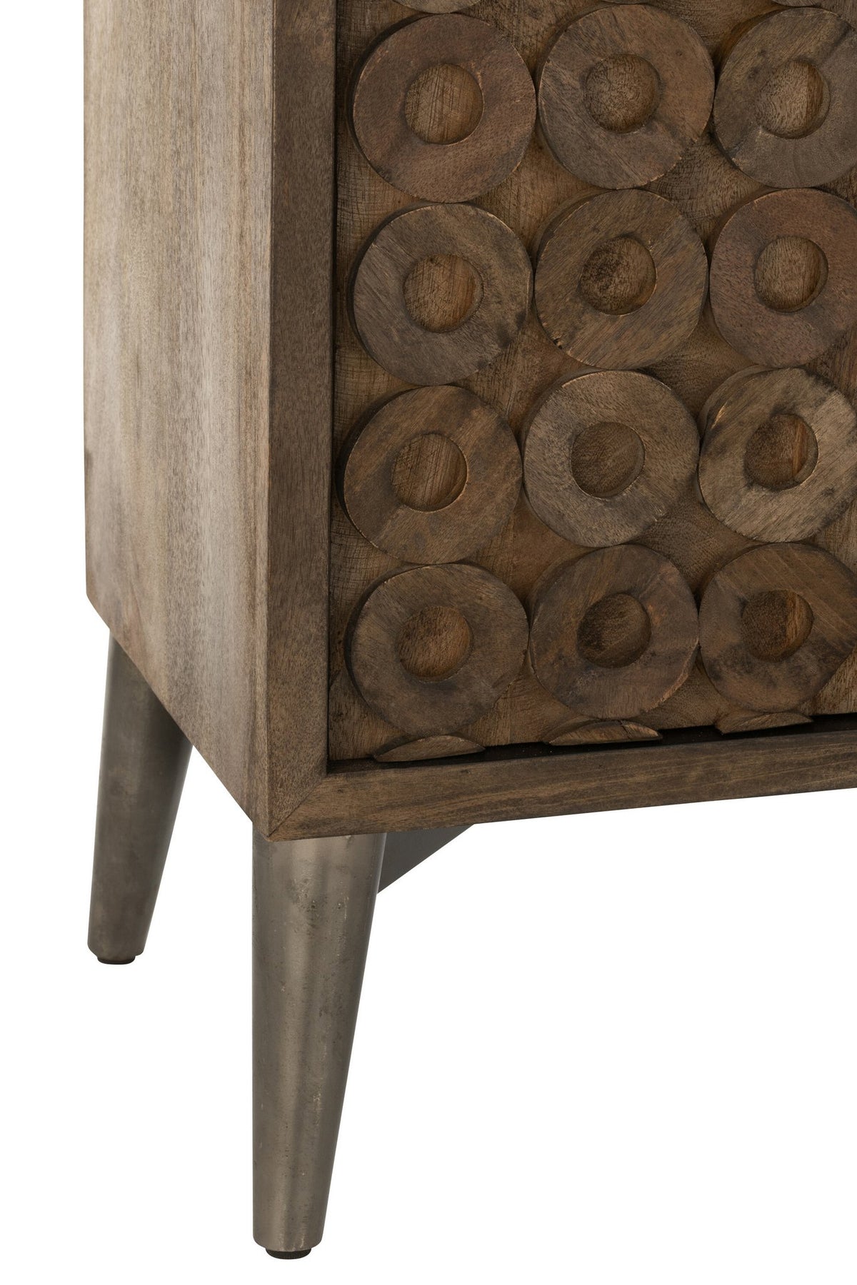 J-Line Kast 2 Deuren Mangohout/Mdf Bruin