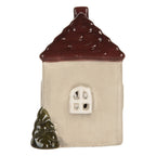 Decoratie Huis met LED LED 7x6x10 cm Beige Keramiek