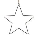 Metalen hanger ster 80x80cm zwart