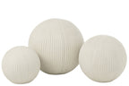 J-Line decoratie Bal - keramiek - wit - large