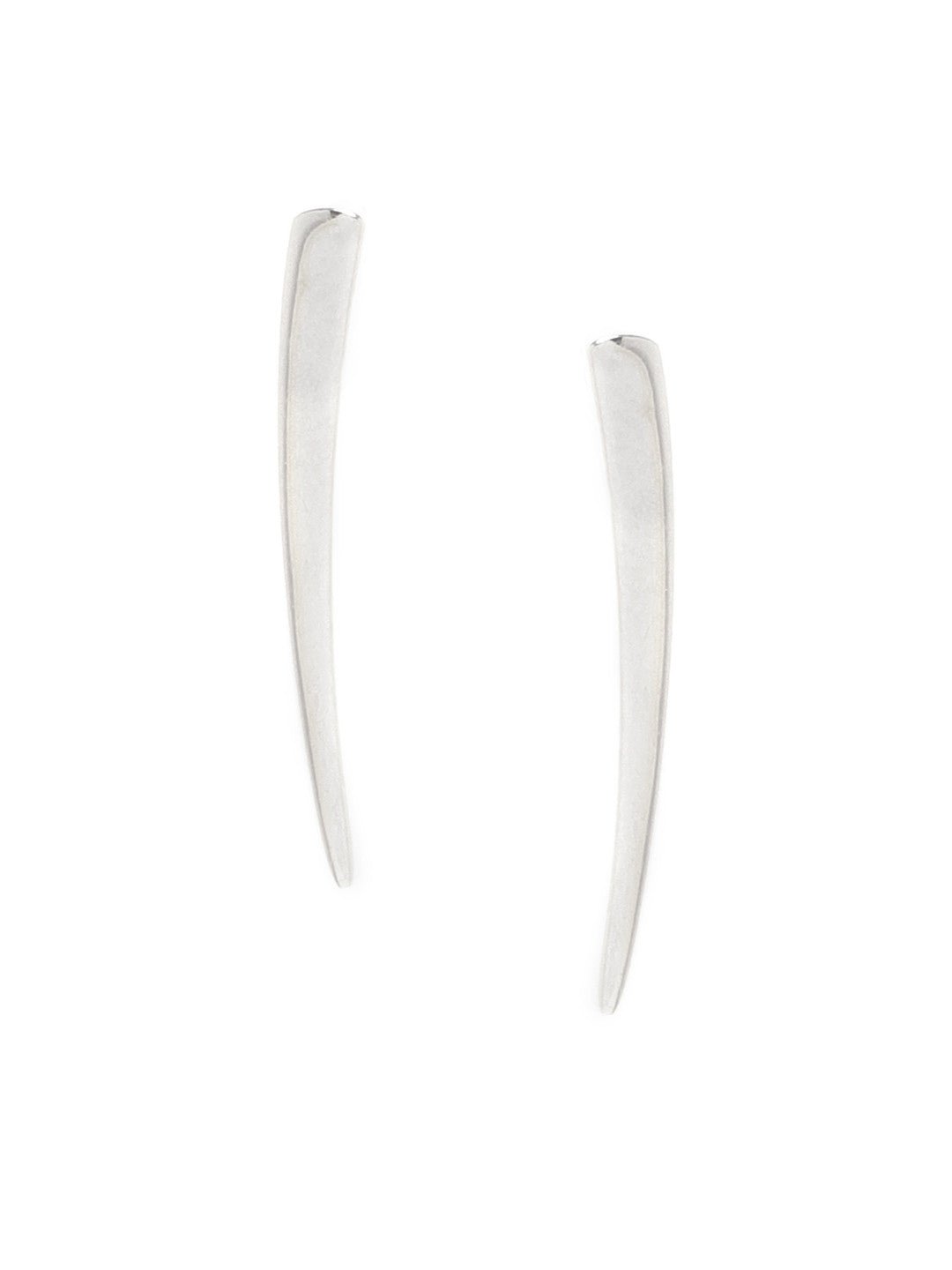 Eigentijdse studs – oorbellen – 925 sterling zilver, gerhodineerd, vishaak – 2 cm lengte