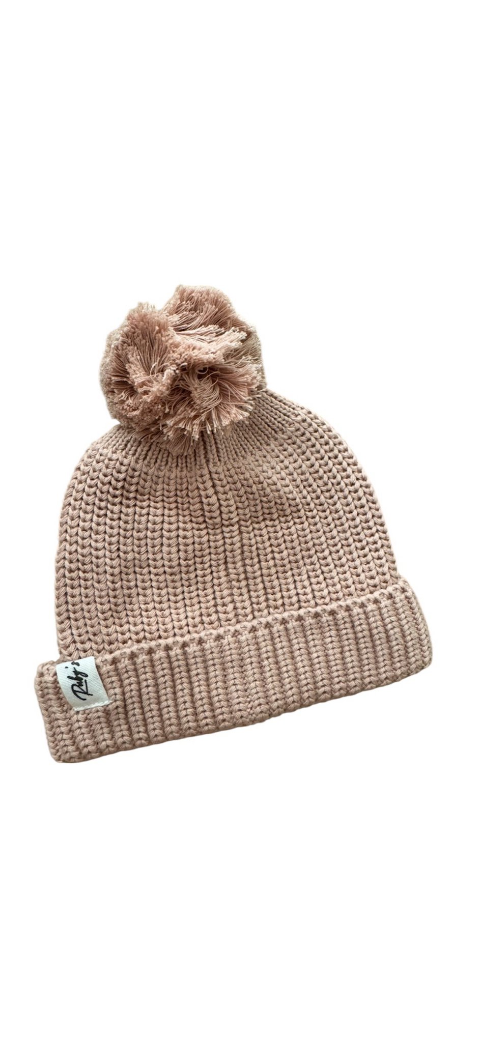 Gebreide babymuts – Bruin
