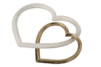 J-Line Hart - metaal - goud/wit