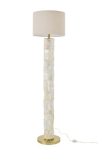 J-Line vloerlamp Pareleffect - schelpen - wit/beige