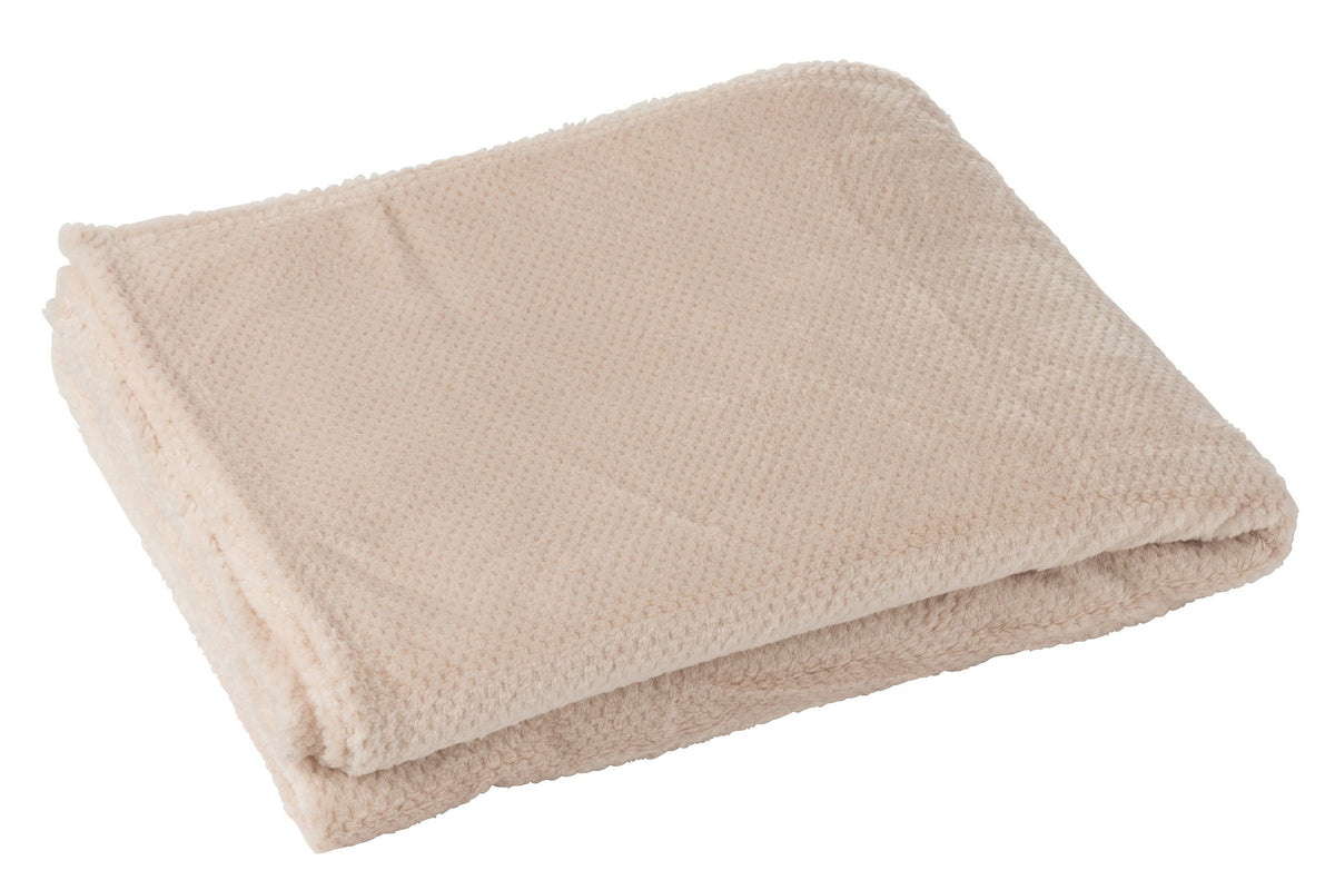 J-Line deken Snuggle - polyester - lichtroze