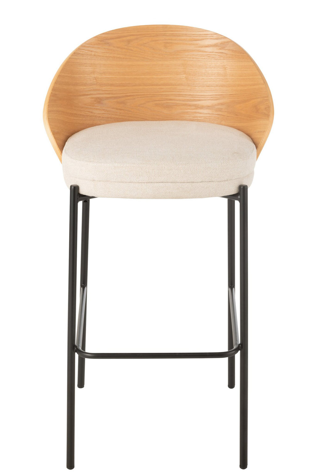 J-Line Barstoel Lone Multiplex/Metaal Naturel/Beige