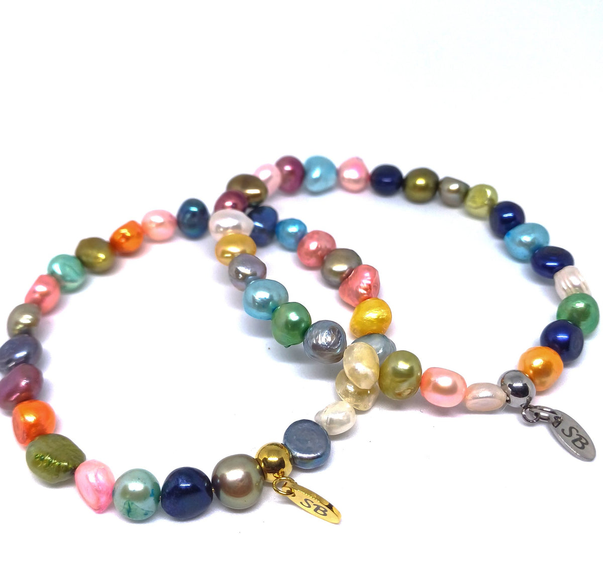 Kleurrijke zoetwaterparel armbanden Galaxy
