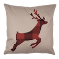 Kussenhoes 45x45 cm Rood Bruin Polyester Hert Sierkussenhoes