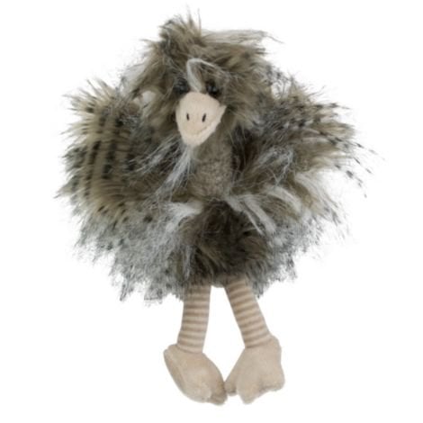 Knuffel langhaar struisvogel 28cm*