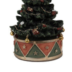 Muziekdoos Kerstboom Ø 12x18 cm Groen Rood Kunststof