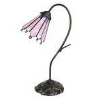Tiffany Tafellamp 48 cm Bruin Roze polyresin Tiffany Bureaulamp