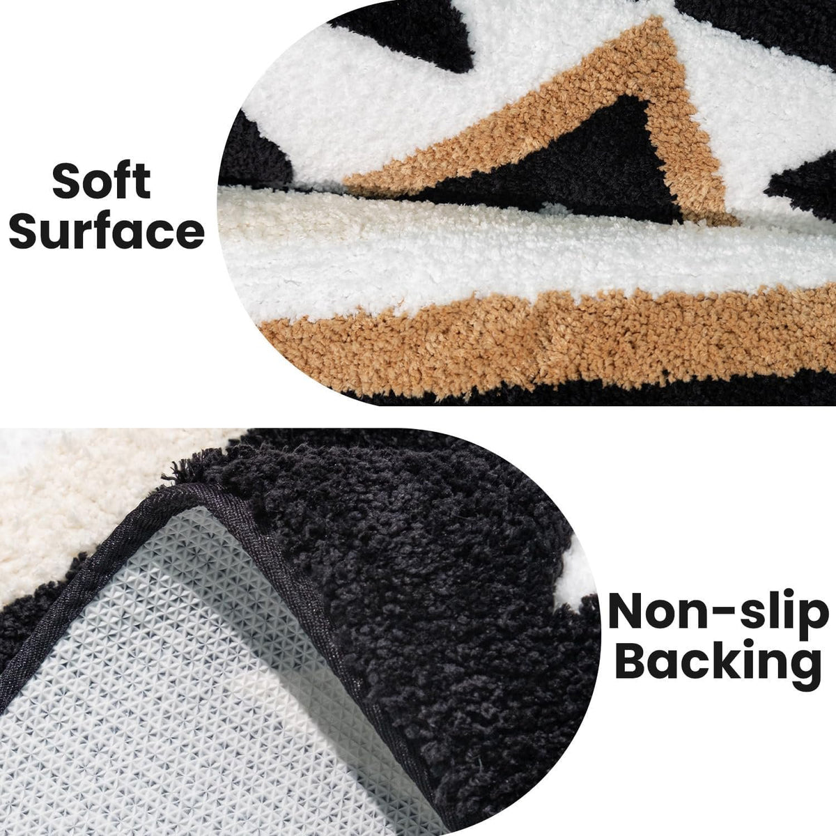 Abstract schattig antislip wasbare badmat voor badkamer, entree, huisdier | Sneldrogend vloerdecor voor thuis