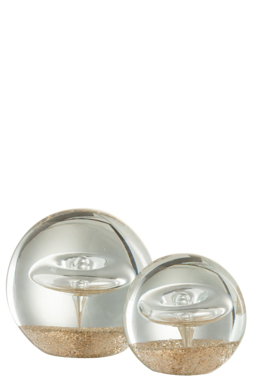 J-Line Presse Papier Ring Goud Glas Large
