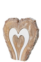 J-Line Hart - mangohout - naturel/wit - L